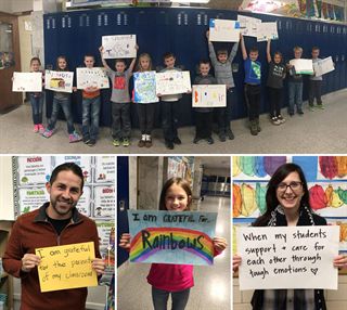 Photos of Fremont Christian students and staff showing gratitude