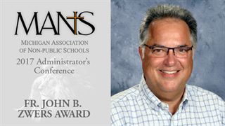 2017 MANS Fr. John B. Zwers Award winner Rod Brandsen