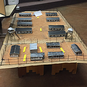 Rehoboth Middle School WWII concentration camp model